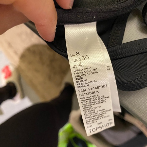 Topshop tie up under wire bikini top - Picture 3 of 3